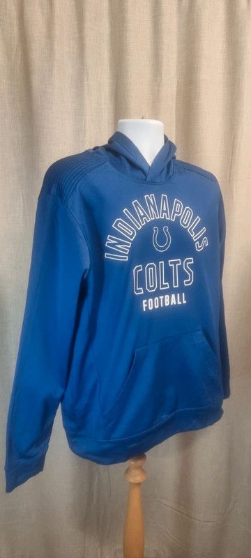 Indianapolis Colts Men's Size L 46" Chest Long Sleeved Blue Hoodie imagen 3